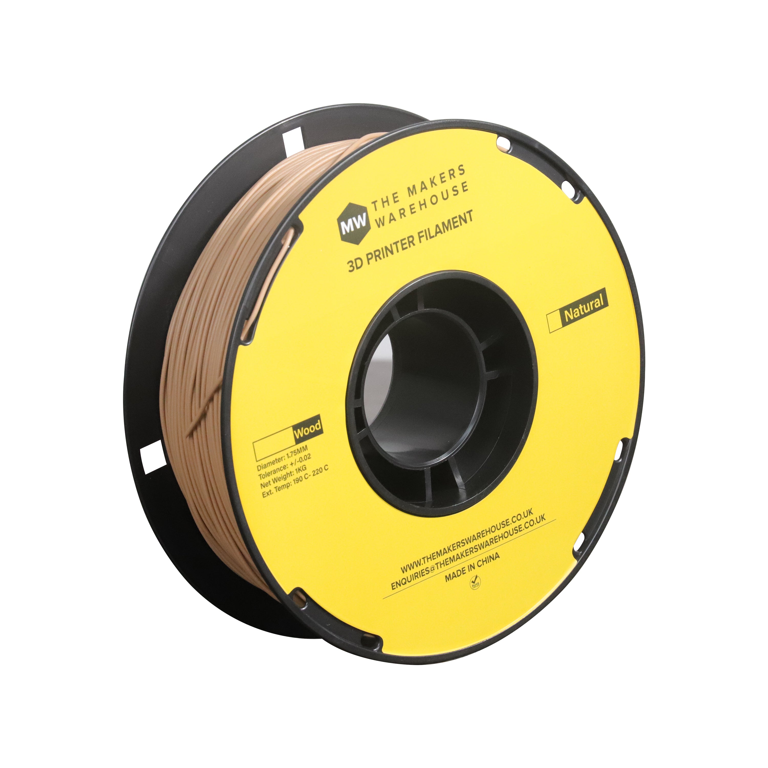 Natural Wood 3D Printer Filament 1.75mm –